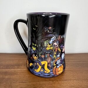 Disney Parks RARE Happy Halloween Coffee Mug Haunted Mansion Mickey And Friends